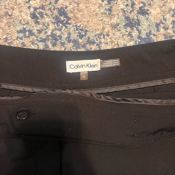 Calvin Klein Black Slim Fit Dress Pants - Size 12 - Picture 2 of 2